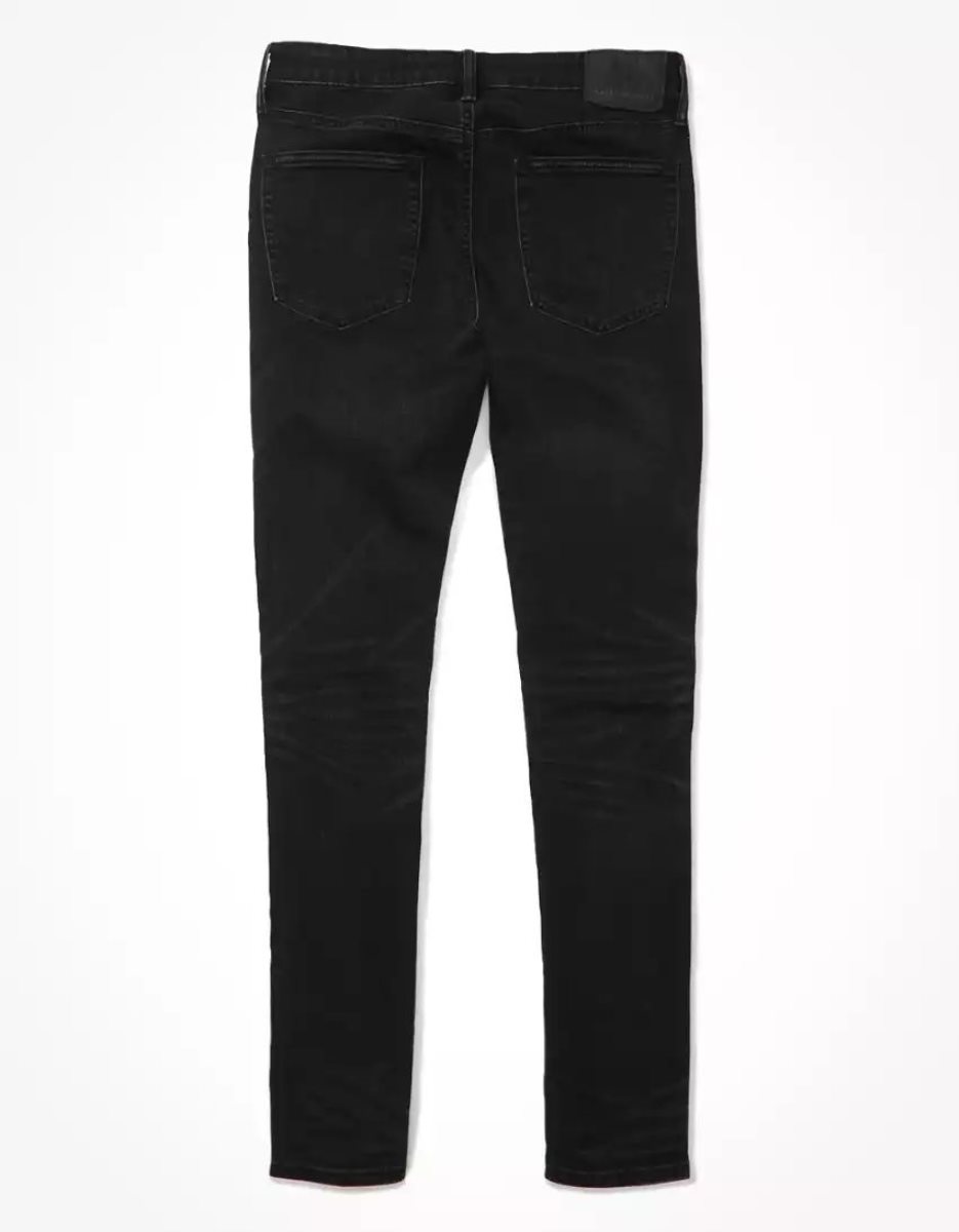 Jean American Eagle AE AirFlexSlim Noir Lavage Homme | GVC-24496214